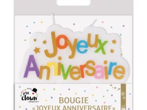 Bougie Joyeux Anniversaire – multicolore