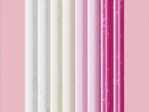 Bougies – 14,5cm – lot de 12 – roses pailletées