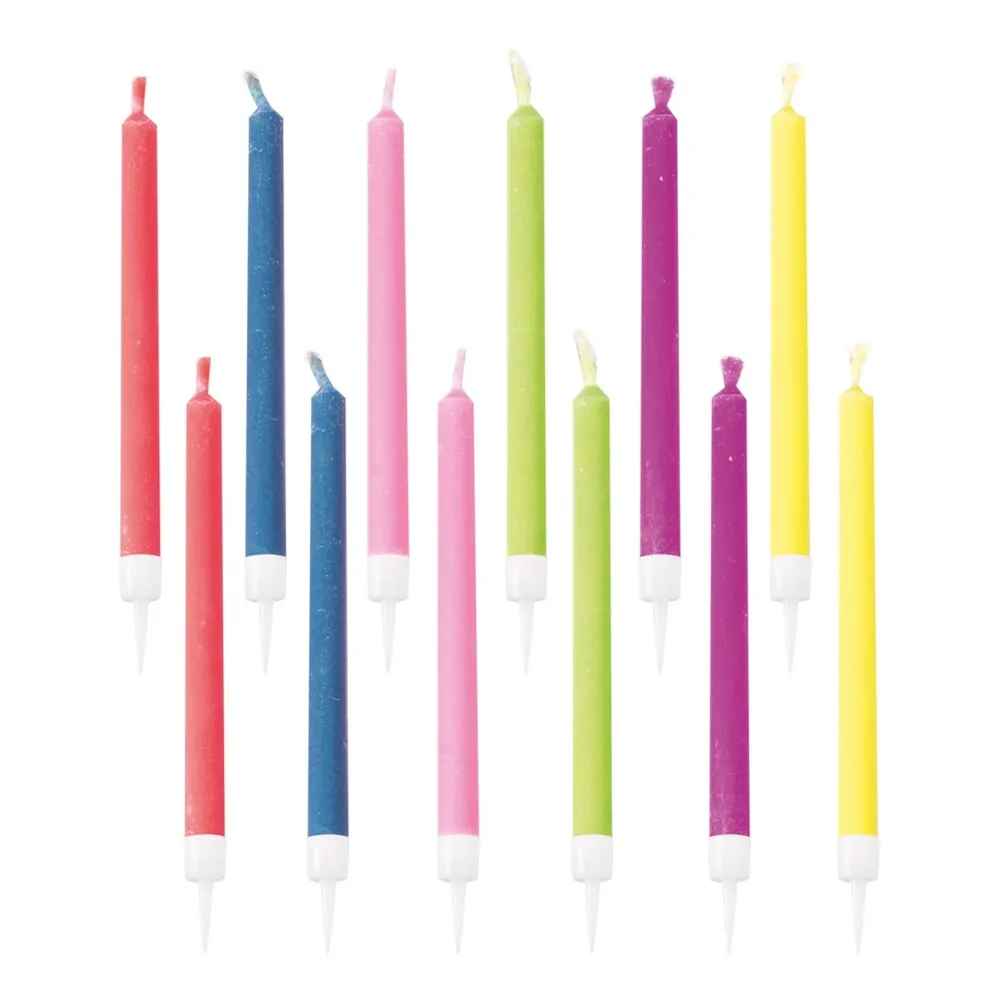 bougies petites arc en ciel