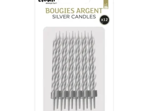 12 Bougies argentées