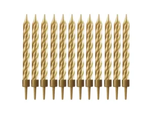 12 Bougies dorées