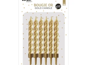 12 Bougies dorées